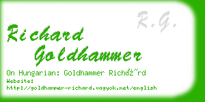 richard goldhammer business card